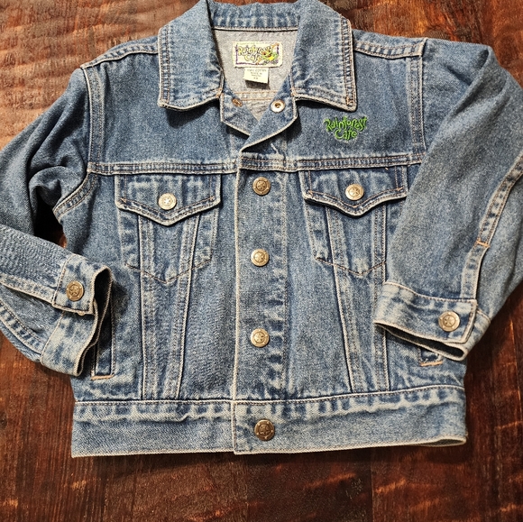 Vintage Rainforest Cafe Denim Jacket XS - Picture 2 of 4